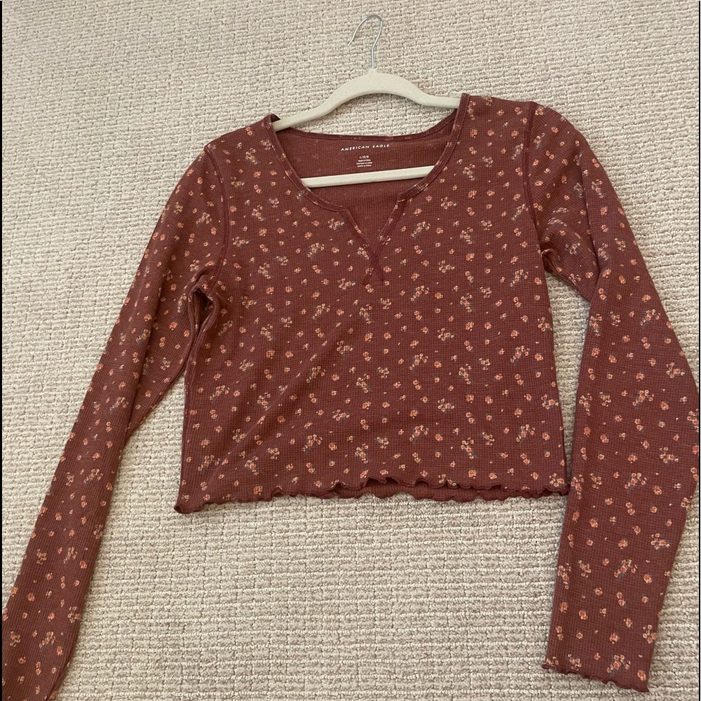 American Eagle floral crop top